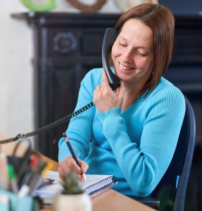 Accountant on Telephone