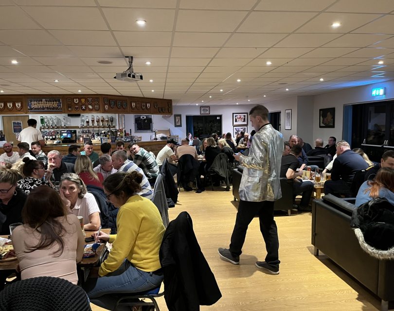 Room full of Quiz teams at Trowbridge Rugby Club