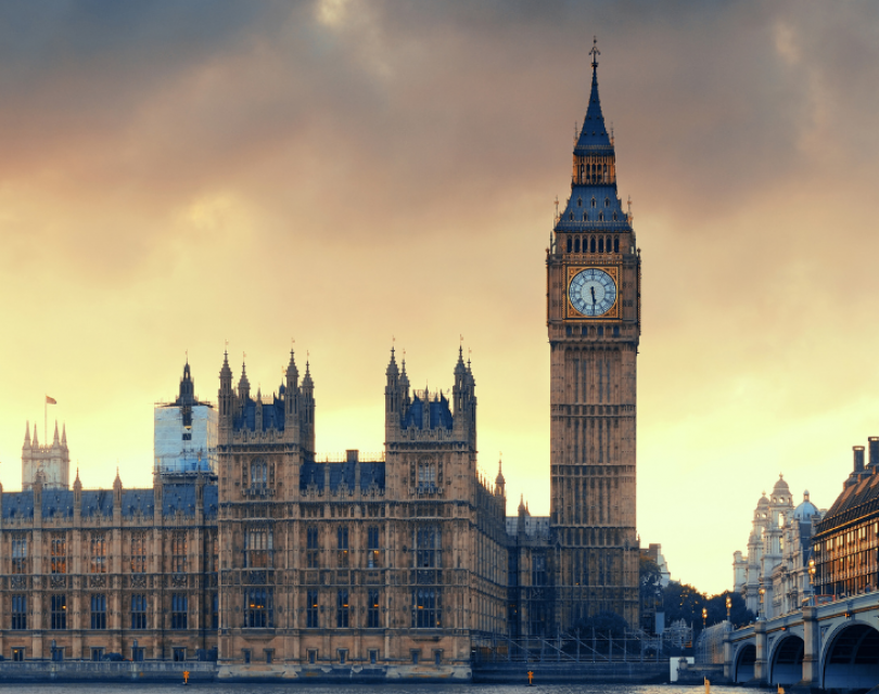 Houses of Parliament in Autumn UK