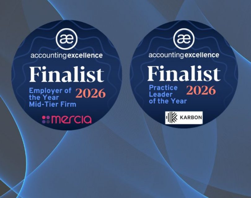 Logos for two accounting excellence awards