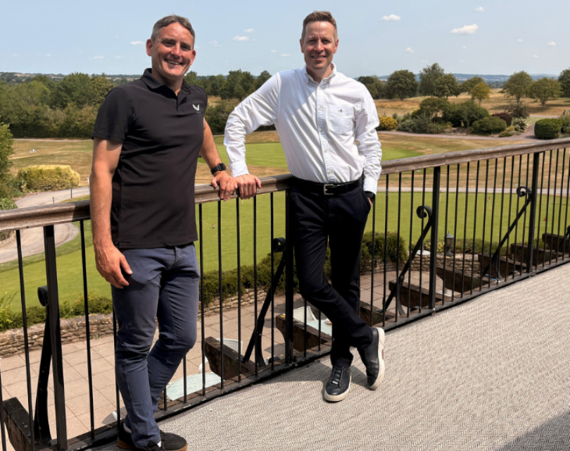 Sam Gooding and James Beardmore from DJH celebrate Gooding Accounts joining DJH Group